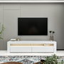 Hanah Home Soporte para TV Blanco con Luces LED